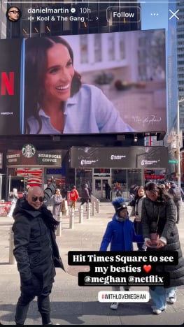 Meghan Markle makes surprise appearance at Times Square before big release