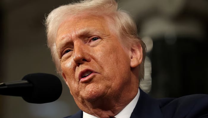 US President Donald Trump addresses a joint session of Congress at the US Capitol on March 4, 2025 in Washington, DC. — Reuters