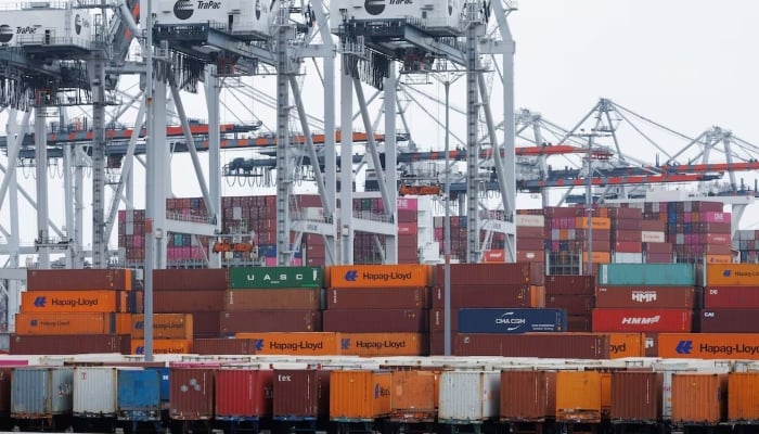 Shipping containers are shown at the Terminal 1 Container Terminal at the Port of Los Angeles in Wilmington, California, US, October 17, 2024. — Reuters