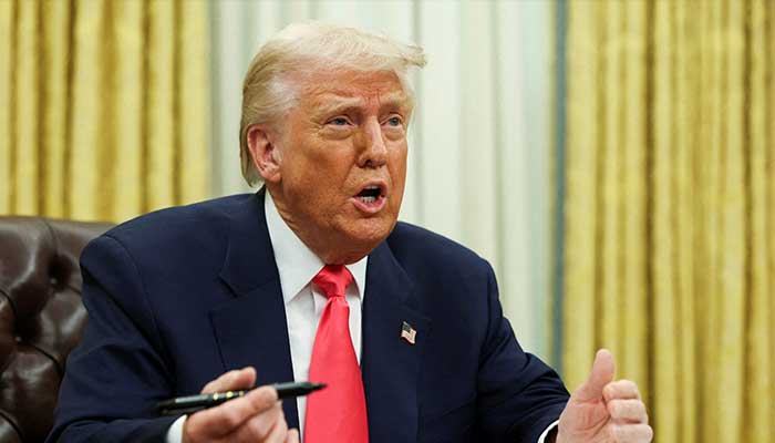 US President Donald Trump speaks in the Oval Office, on the day he signs executive orders, at the White House in Washington, DC, March 6, 2025. — Reuters