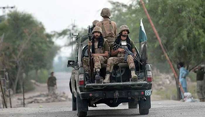 Pakistan Army soldiers patrol in Khyber Pakhtunkhwa in this undated image. — AFP/ File